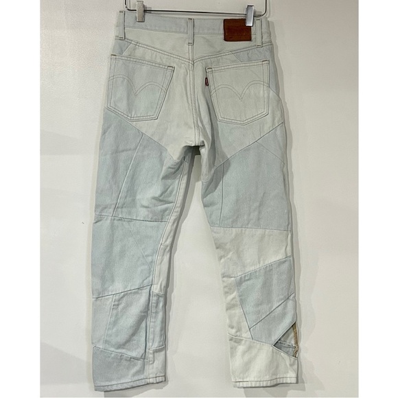 Levi's 501 Original Piece Denim Cropped Jeans Light Wash W27 L26 - Picture 8 of 11